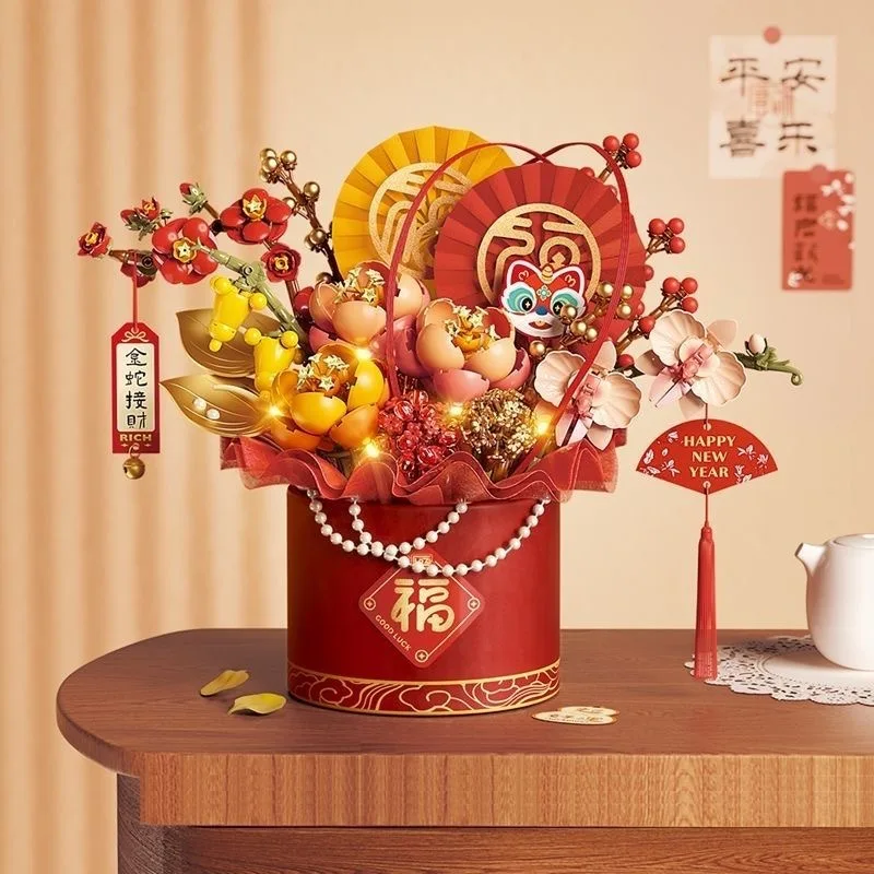 

Головоломка с цветочным ведром, декоративная деталь, подарок, игрушка ручной работы, обучающая коробка для головоломок