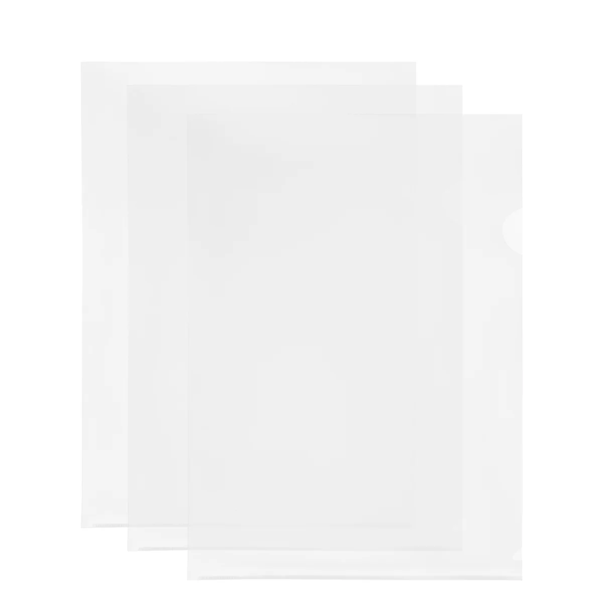 

30pcs Transparent File Set A4 L Shape Clear Document Organizer Plastic for Office Use Convenient