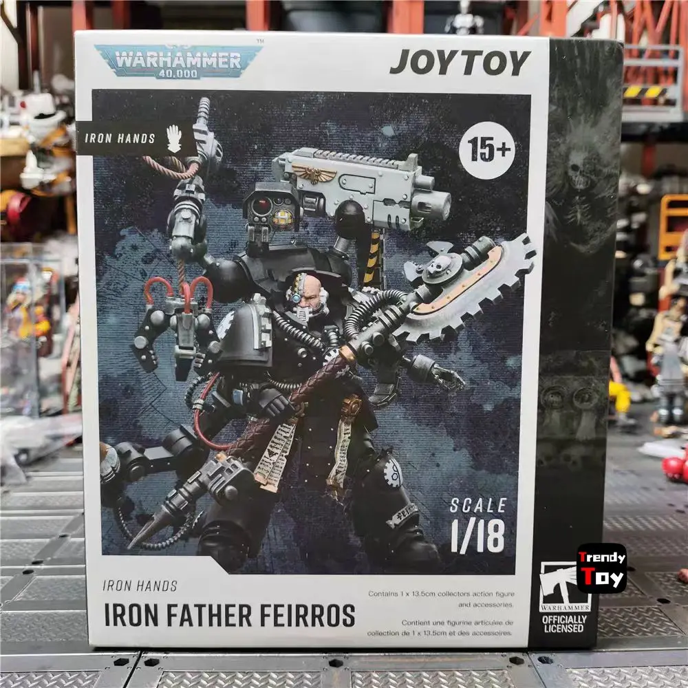 

【Доставка в течение 24 часов】Фигурка JOYTOY Warhammer 40K Iron Hands Iron Father Feirros 1/18, игрушка-фигурка