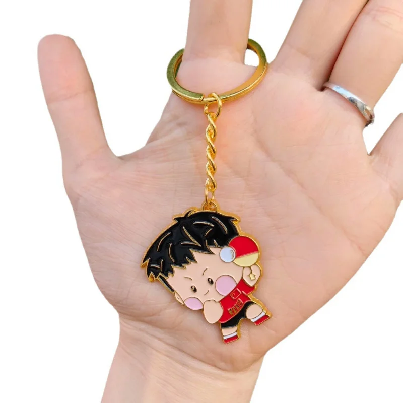 Dostosowane. Sha Combination Peripheral Metal Keychains Customized-Border Ins Zinc Alloy Printing Electroplating Listi