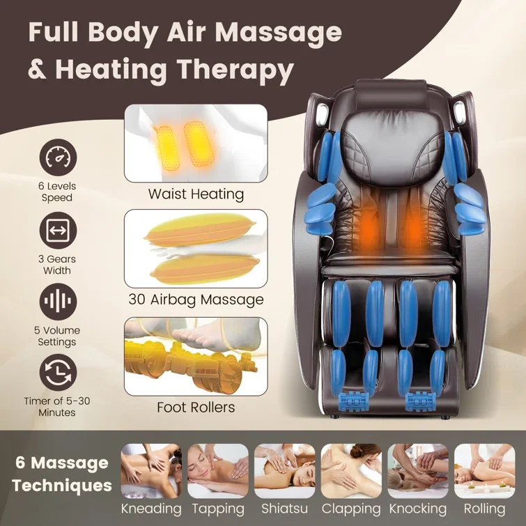 Wholesale hot selling original music bluetooth massage chair small kneading heated home full body massage chair