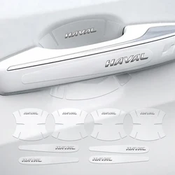 4/8Pcs Transparent Car Door Handle Bowl Protection Stickers Accessories For Haval Dargo Jolion H6 3th 2021 2022 H1 H2 H9 H3 F7