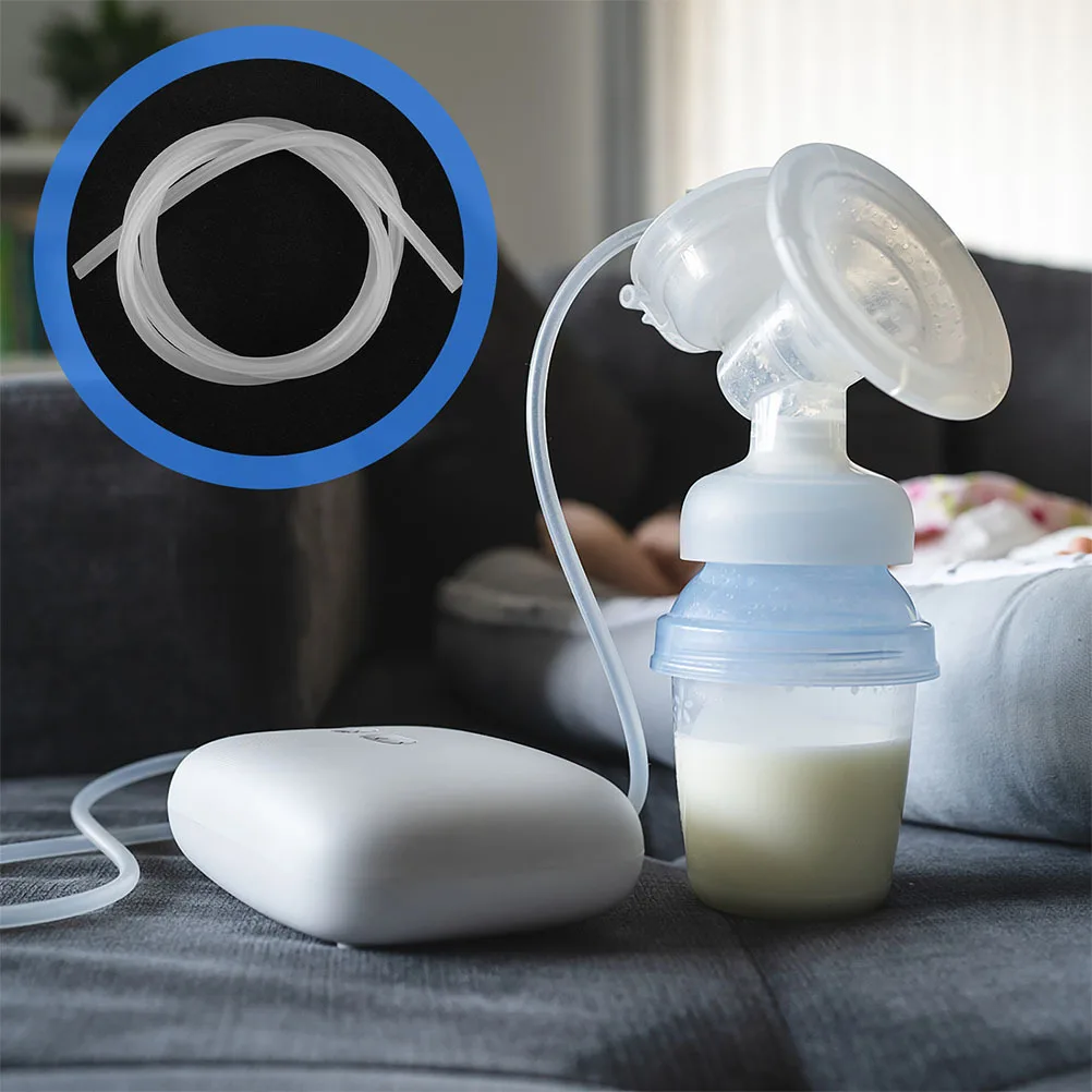 

2Pcs Silicone Breastfeeding Pump Tubing Replacement Soft Durable Milk Pump Accessories for Manual Electric Use