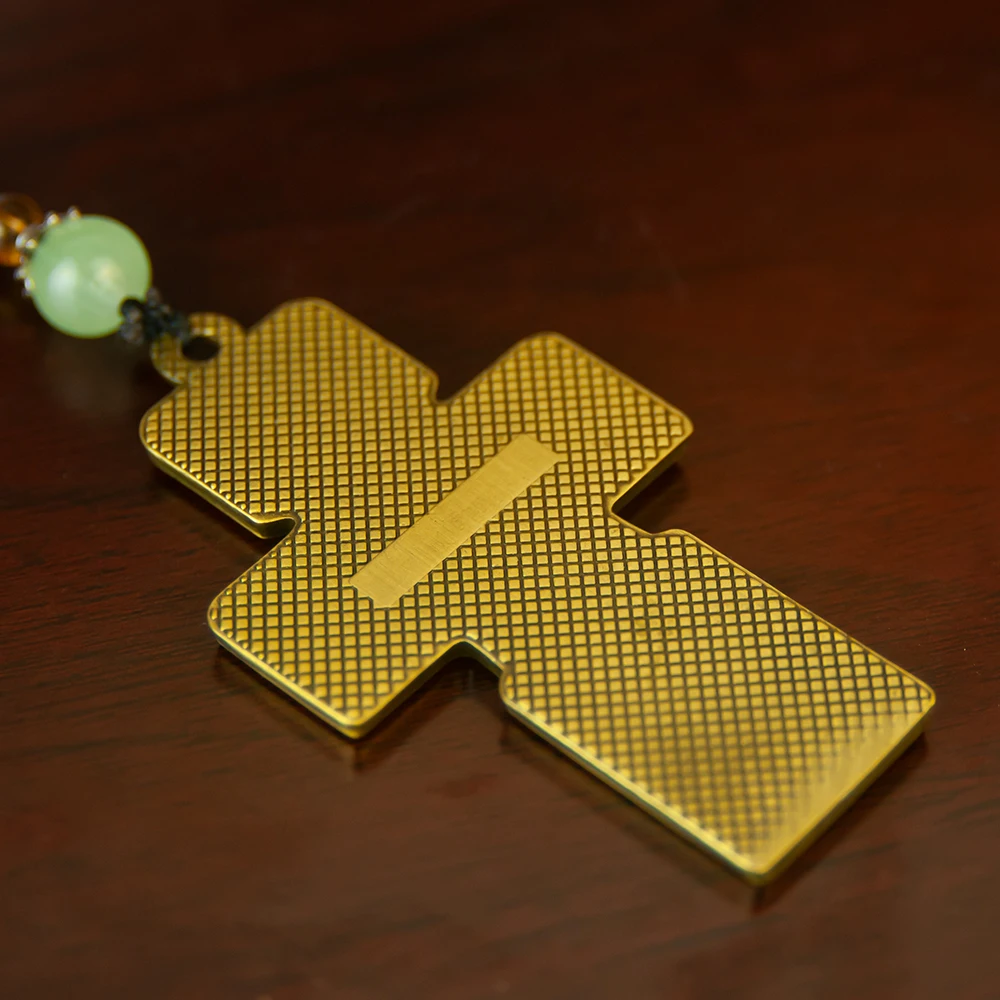 

Diyalo Russian Eastern Orthodox Jesus Cross Pendant Necklace Braided Rope Chain Necklace for Women Men Holy Prayer Jewelry Gift