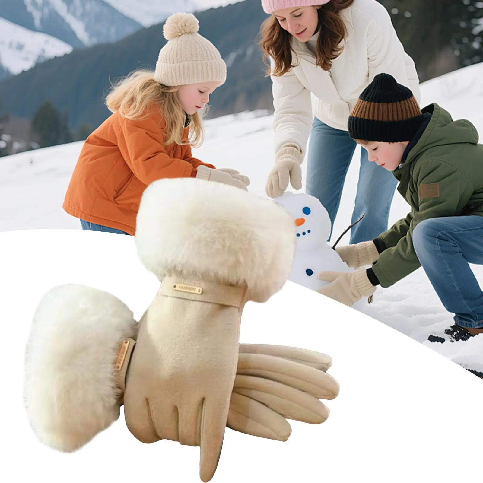 Skihandschuhe, warme Fäustlinge, Touchscreen, Snowboard-Handschuhe für Männer und Frauen, Eltern, Radfahren, Radfahren, Sportfahren, Fahren im Freien