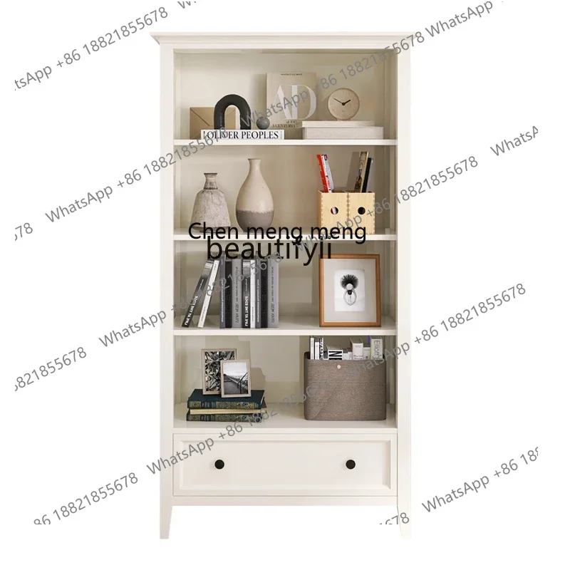 cn8350 LHY zq Full-Solid Bookshelf Modern Minimalist Children Student Drop Storage Cabinet Storage Living Room Storage Rack Nord