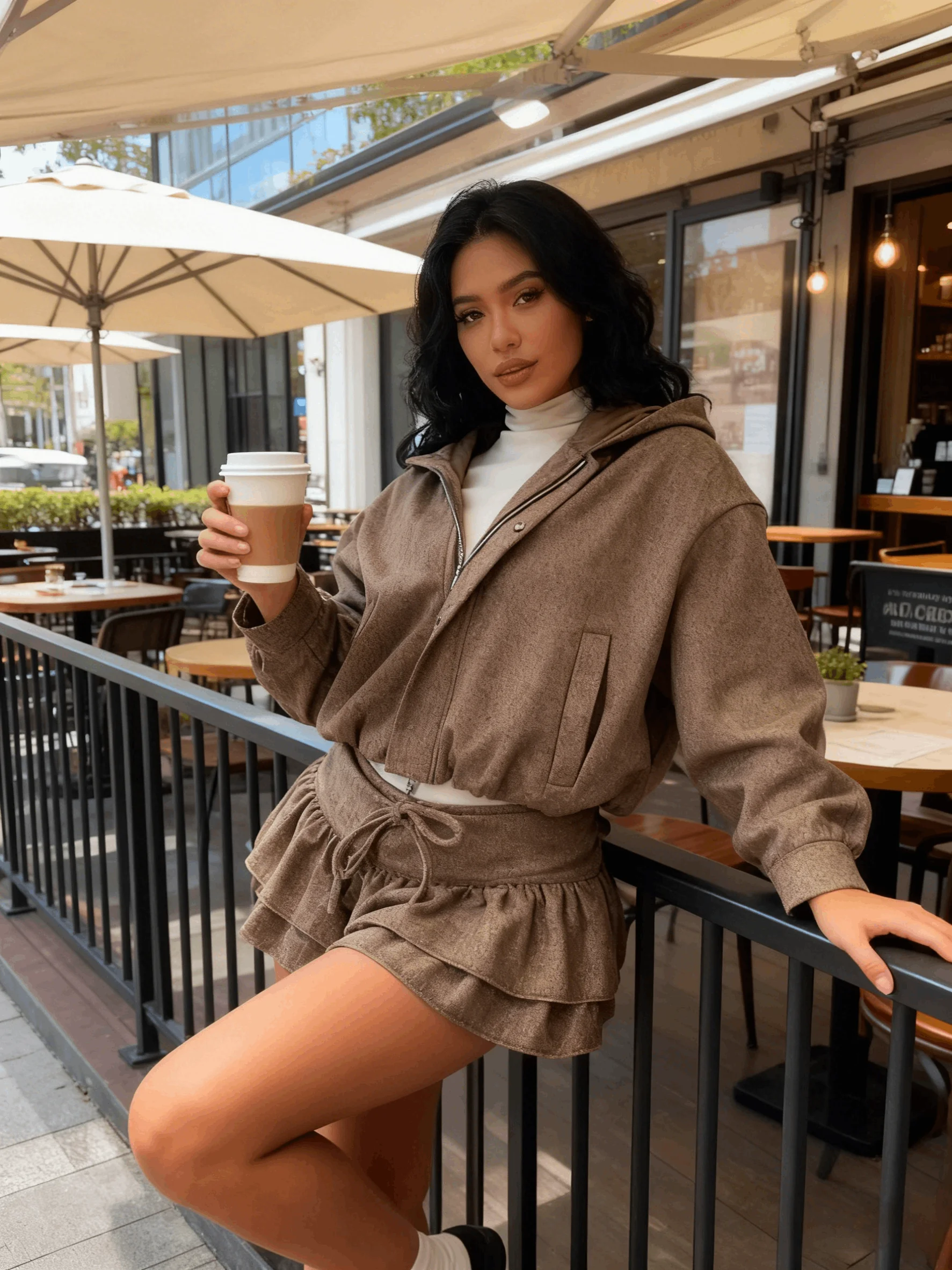 

Уличные женские комплекты из саржи с узором «елочка», женская куртка с эластичным подолом, однотонный бант, волнистая волна, H em, женское платье, повседневный шикарный костюм, женский костюм