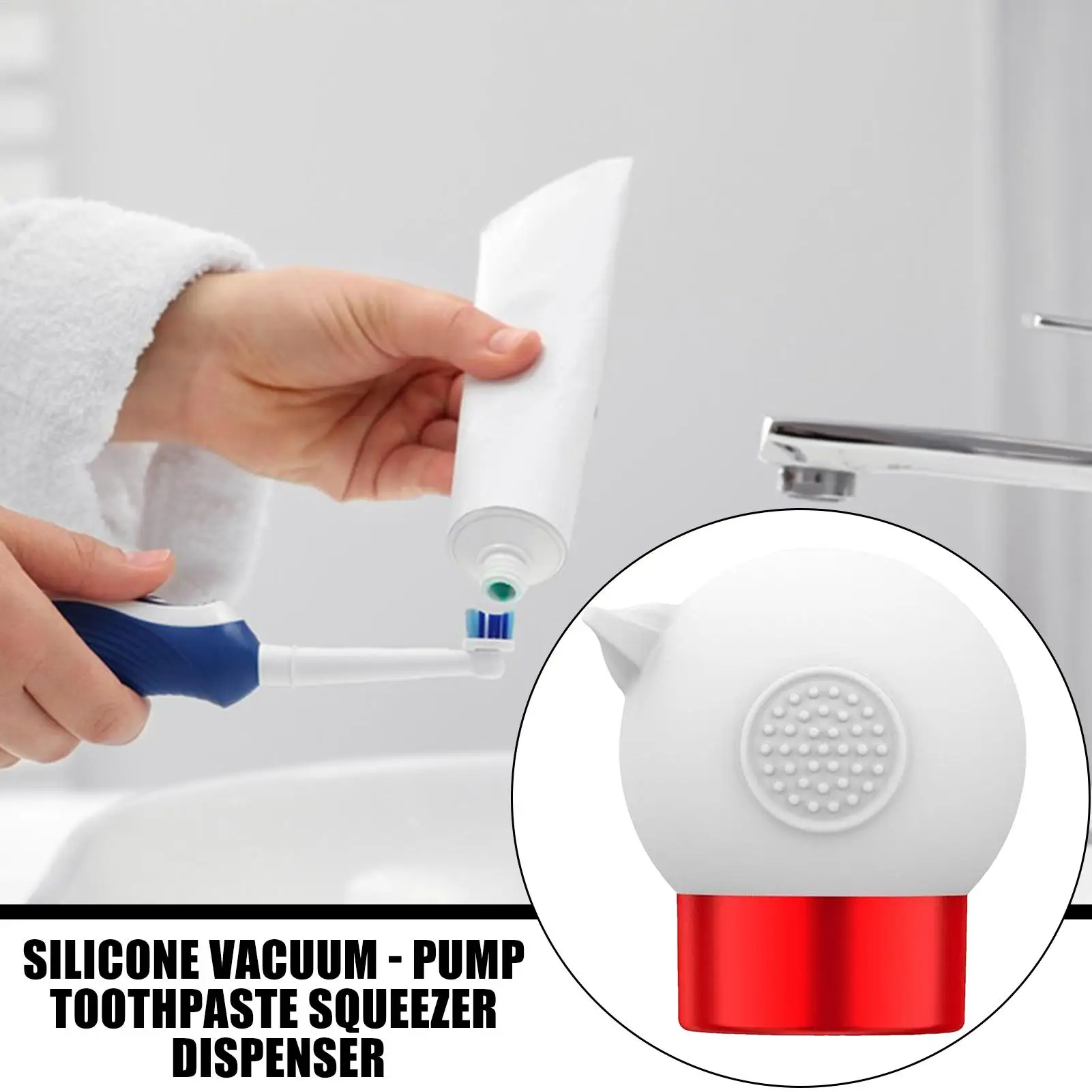 

Pump Toothpaste Squeezer Self-Closing Toothpaste Tube Squeezer Hygienic Portable No Waste Dispensing Tool for Teens Family