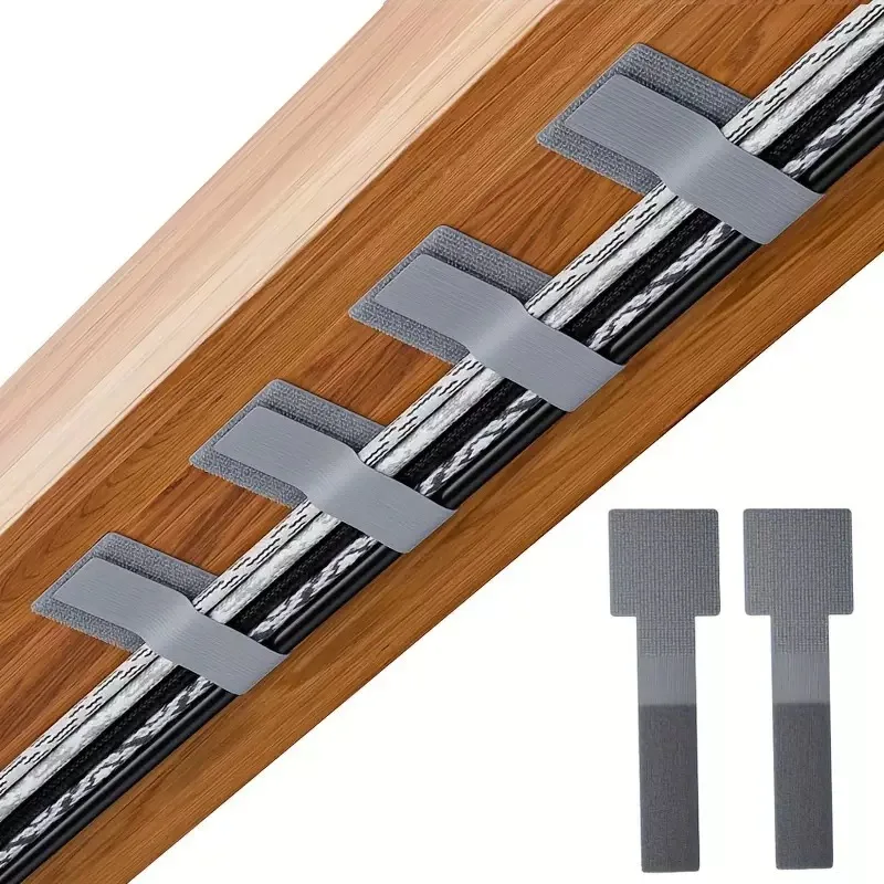 Attaches-câbles réutilisables, organisateur de fils, support de cordons, auto-adhésifs, réglables, pour la gestion des câbles sur le bureau