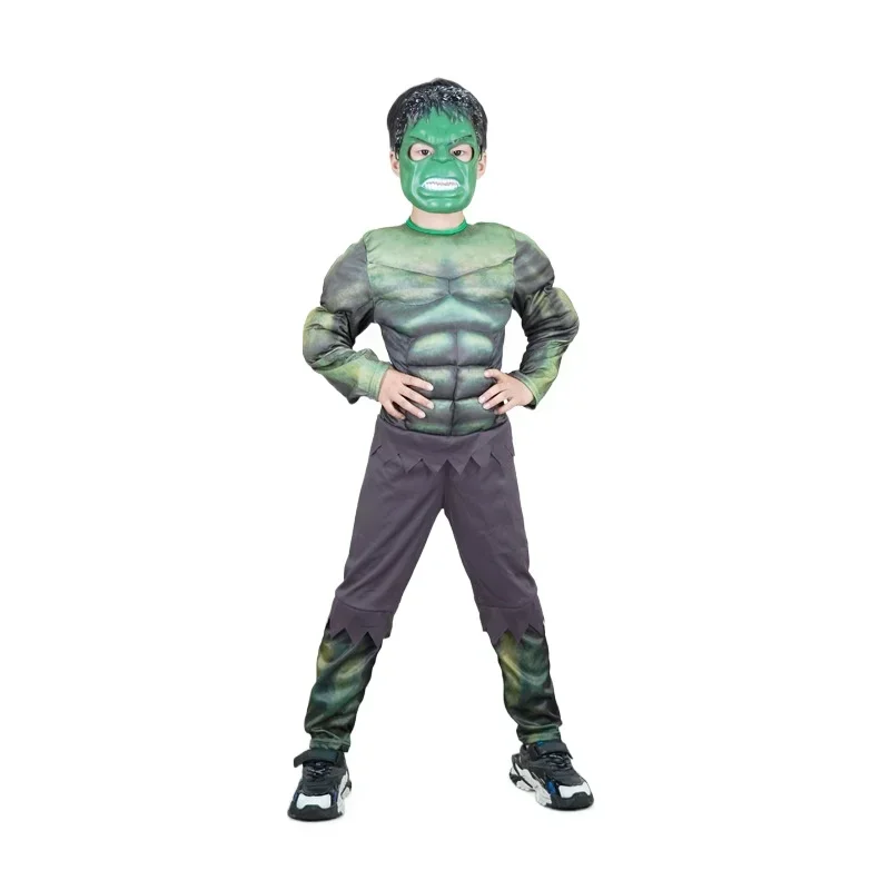 Kids Hulk Costume Cosplay for Kids Foam Boxing Gloves Superhero Costumes Dress Up Kids Carnival Halloween Party Jumpsuit Props