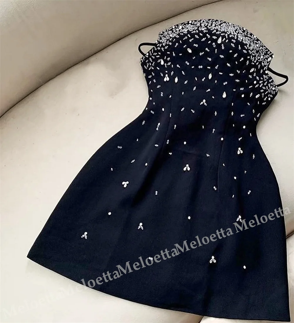 Customized Luxury Sleeveless Glitter Prom Party Dress A-line Short Dresses Women's Evening Gowns Chic Exquisite