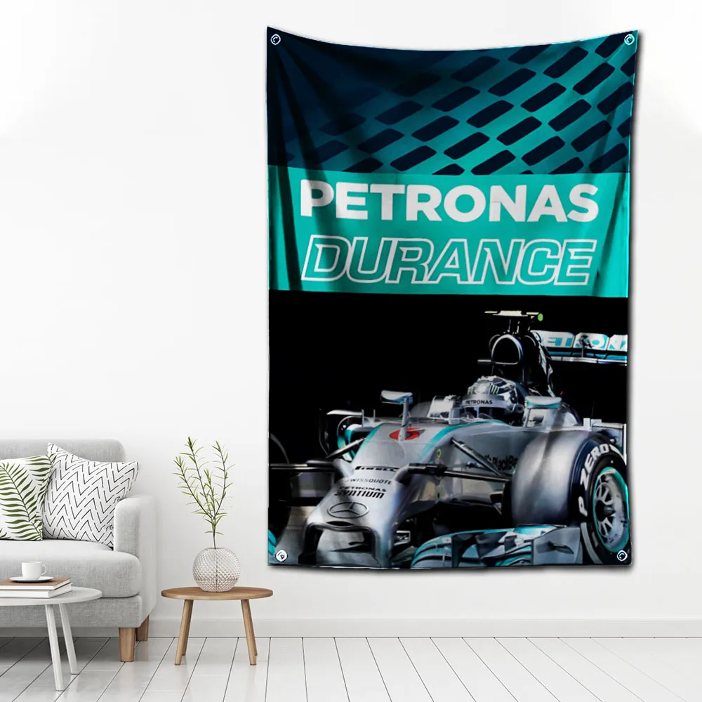 2024 Petronas olio lubrificante bandiera poliestere stampa digitale Banner per Garage Wall Art Out Door Decoration