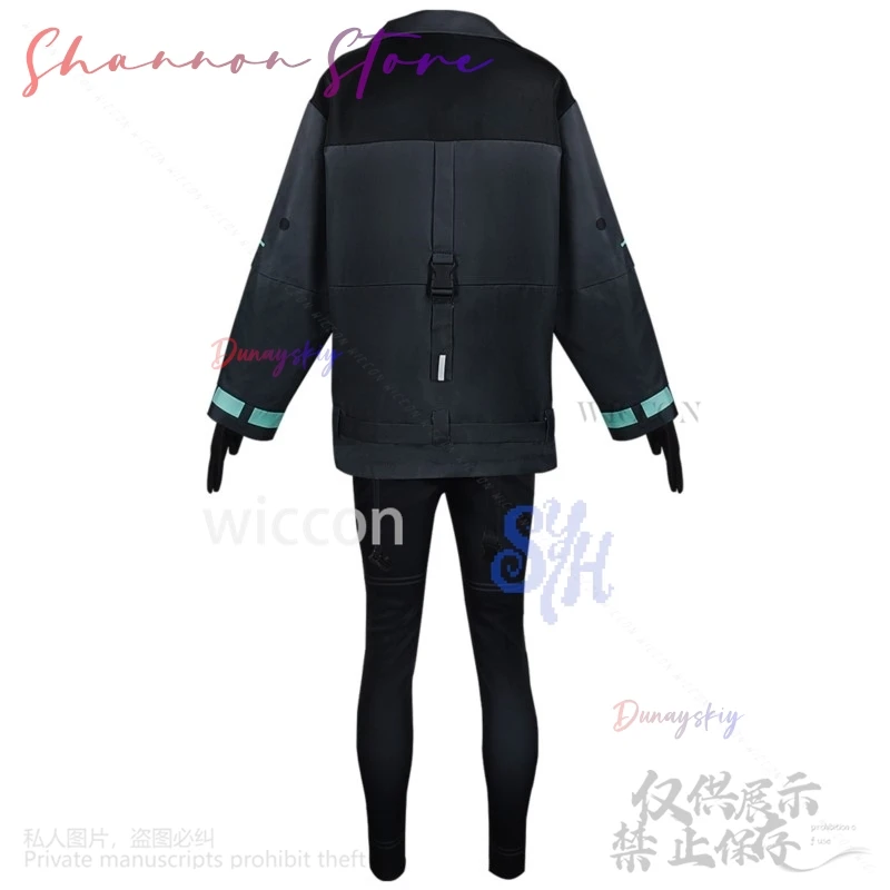 نوير تأثيري Synduality أنيمي زي فاسق معطف أسود السراويل Y2K الفتيات أزياء الهالوين عيد الميلاد كرنفال حزب كوس مخصصة #3