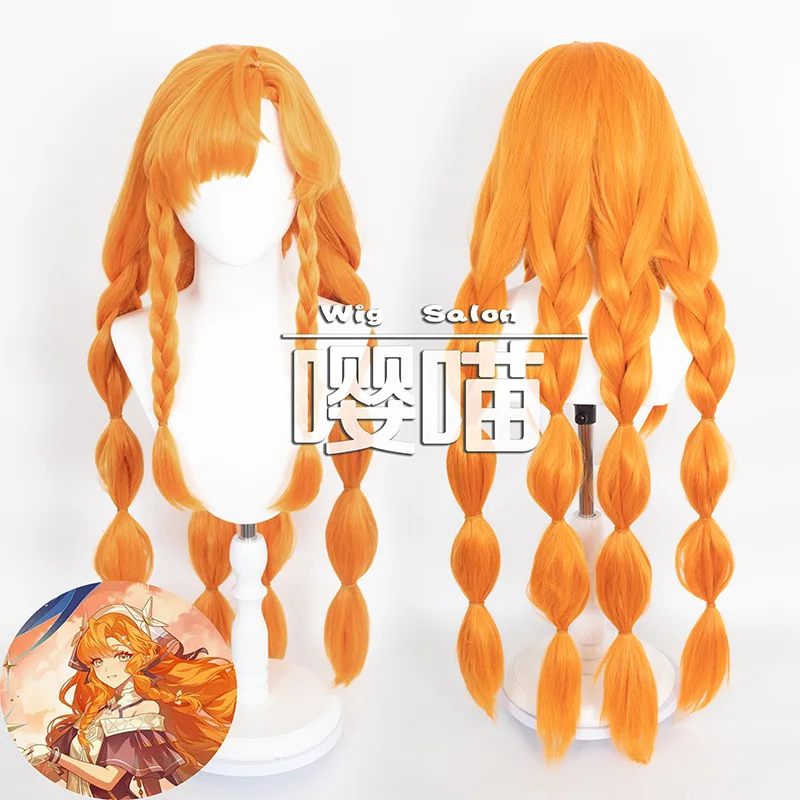 

Sigrika Cosplay Wig Braids Orange Wig Heat Resistant Synthetic Hair Game Wuthering Waves Cosplay Anime Wigs Halloween Carnival