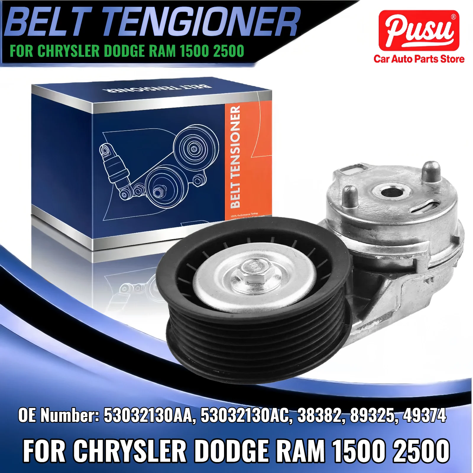 

Belt Tensioner Assembly for Dodge Durango Ram 1500 2500 3500 Chrysler V8 5.7L 53032130AA 53032130AC 38382 89325 49374