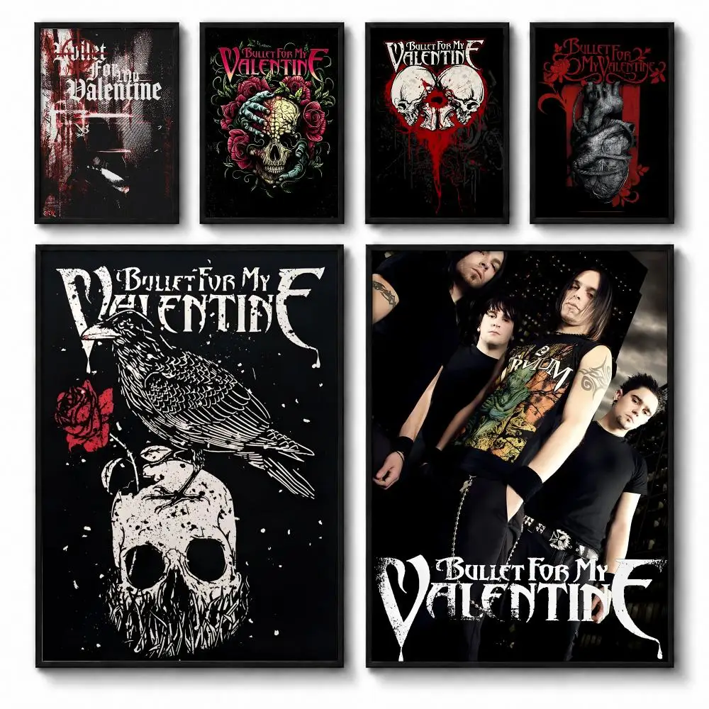 Singer Bullet for My Valentine Poster Self-adhesive Art Waterproof Paper Sticker Coffee House Bar Room Wall Decor