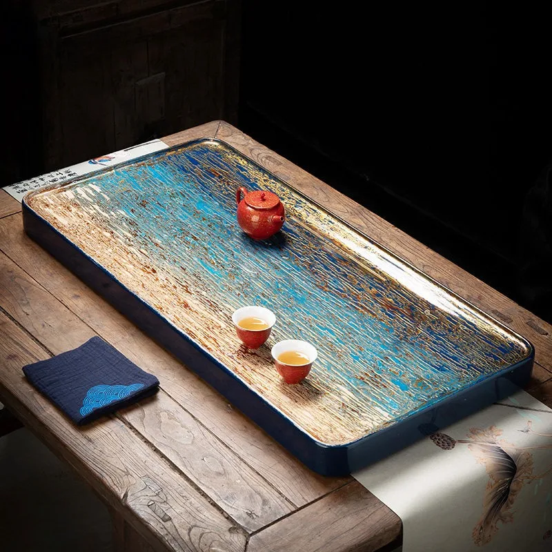 s*-Coasters Luxury Tea Tray Coffeeware Table Ceremony Office Valet Rectangle Plate Tea Tray Pot Chinese Bandejas Home Products