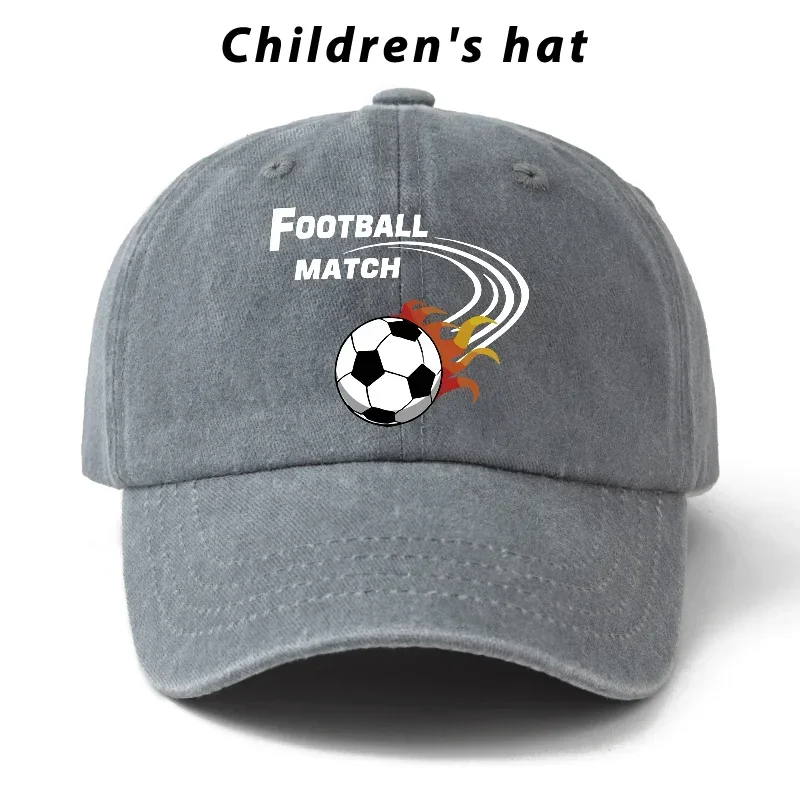 Customization Boys Girls 'FOOTBALL MATCH' Soccer Game Pattern Outdoor Hat, Fashion Kids Soft Top Baseball Cap, Adjustable Brim,
