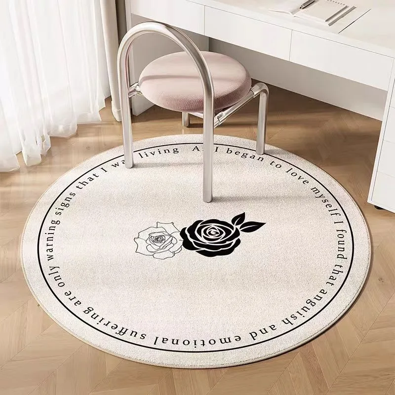VIKAMA Ins Round Carpet - Soft And Comfortable For Living Room Floor, Bedroom Dressing Table And Footrest - Home Decoration