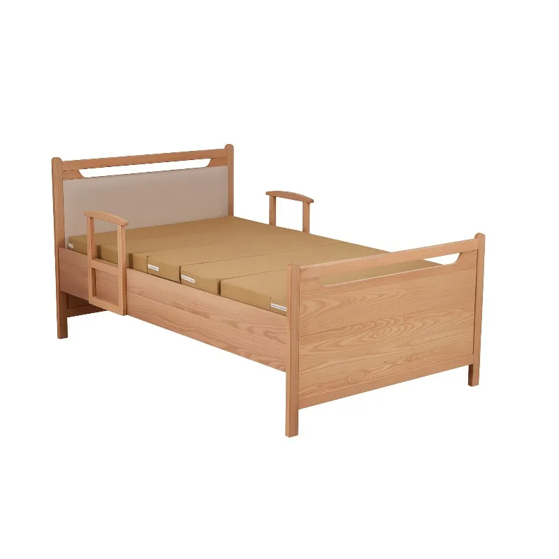 High-end health center elderly bed, solid wood stable self-care bed, special furniture for community day care and renovation