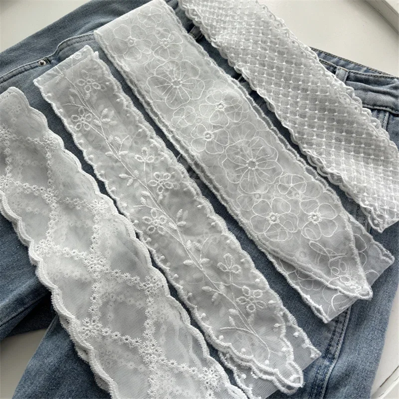 Sweet Lace Belt For Women To Match Skirts And Jeans, White Silk Belt, Long Silk Scarf, Suitable For Daily Wear