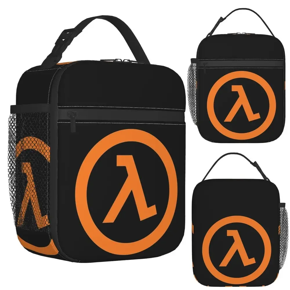 Half Life Lambda Insulated Lunch Bag for Women Children Leakproof Food Boxes Thermal Lunch Box Tote