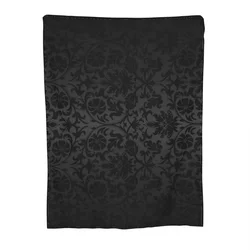 Y2K Children 3d PRINT Blanket Black Floral Damask Throw Blanket Fluffy Blankets Large Sofa Luxury Throw Quilt for Children Cover