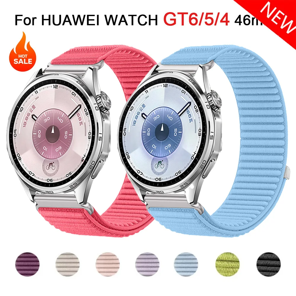 22 mm Nylonarmband für Huawei Watch GT 6 5 4 46 mm verstellbares Ersatzarmband für Huawei Watch 6 4 5 Pro GT 3 2 Pro 46 mm Band