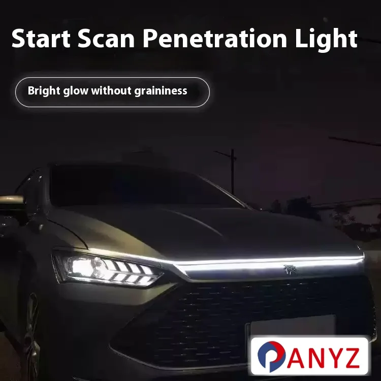 FOR Mitsubishi Lancer 2001-2019 Upgrade LED Daytime Running Light Scan Starting Car Hood DRL Guide Decorative Ambient Lamp 12V