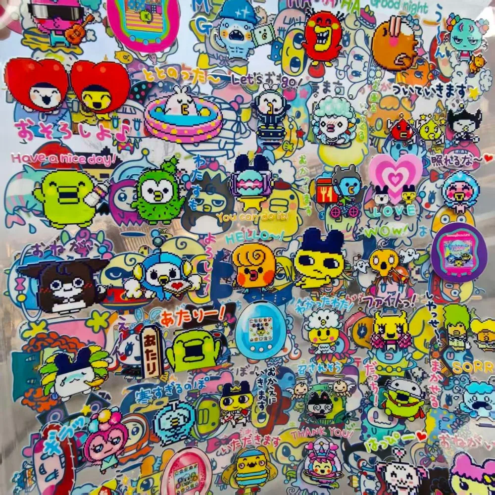 Tamagotchi Sticker Pixel Graph Style Cut Film Transfer Uvdtf Stickers Esktop Phone Shell Decoration Hand Account Diy Accessory