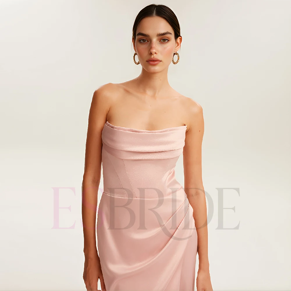 ESBRIDE Abiti da festa Donna Abito da ballo senza spalline Lunghezza pavimento Straght Abito da sera elegante Abiti eleganti per la laurea giovanile