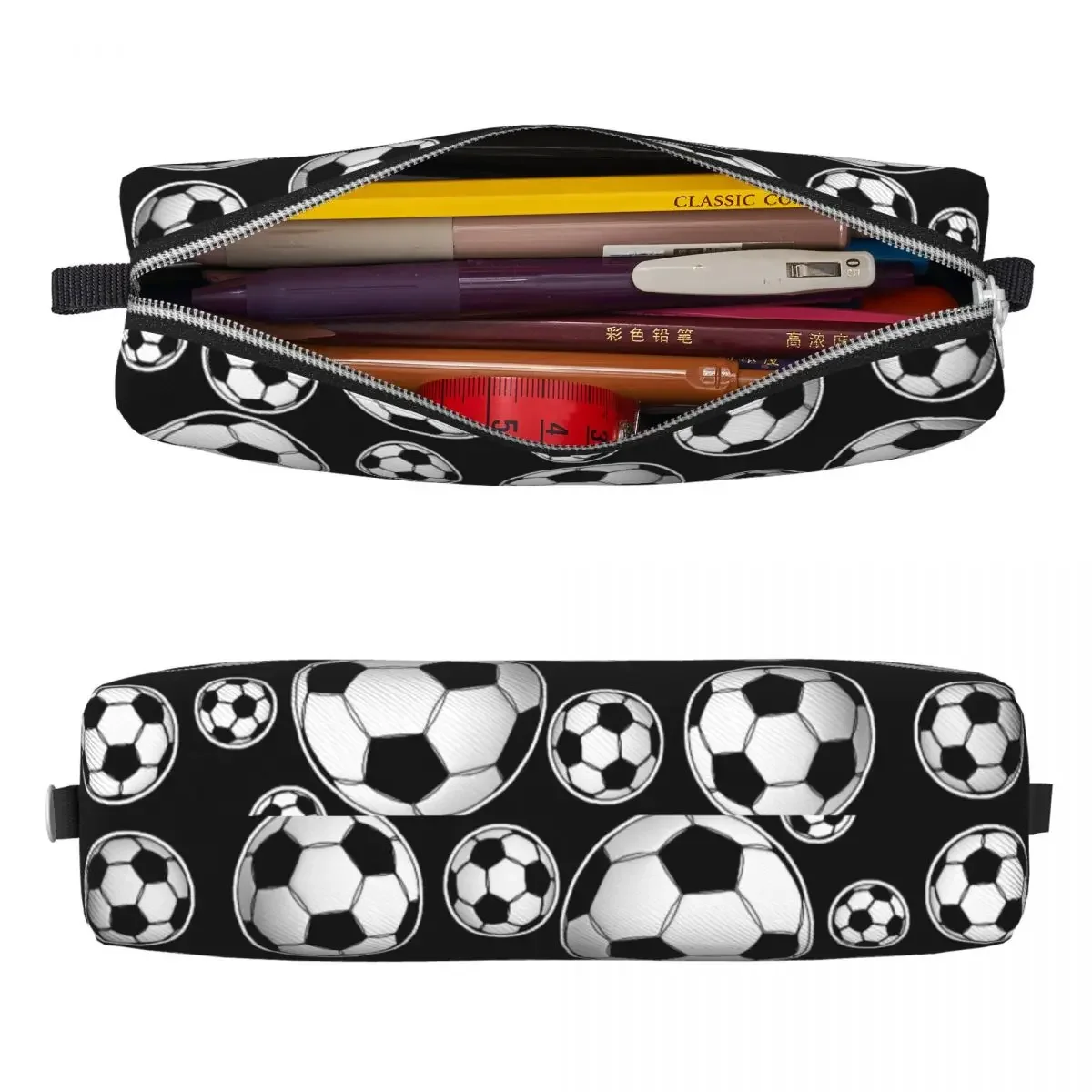 Soccer Ball Pattern Pencil Cases Classic Sports Pen Box Bags Student Big Capacity Students School Cosmetic Pencilcases