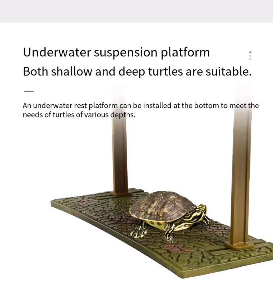 Fish tank turtle tank high water level drying platform deep water turtle floating island, turtle insulation box aquarium accesso