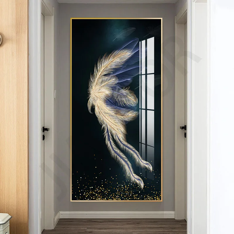 Entrance Foyer Decoration Painting Lights Corridor Frame Painting  Sofa Background Crystal Porcelain Decorative Wall Lamps