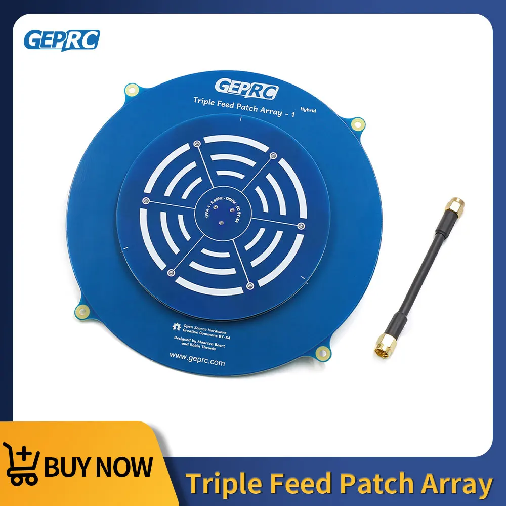 

Антенна GEPRC Triple Feed Patch Array 5.8G для передачи изображения, плоская панельная антенна для дронов с большой дальностью полета, аксессуар для радиоуправляемых моделей.