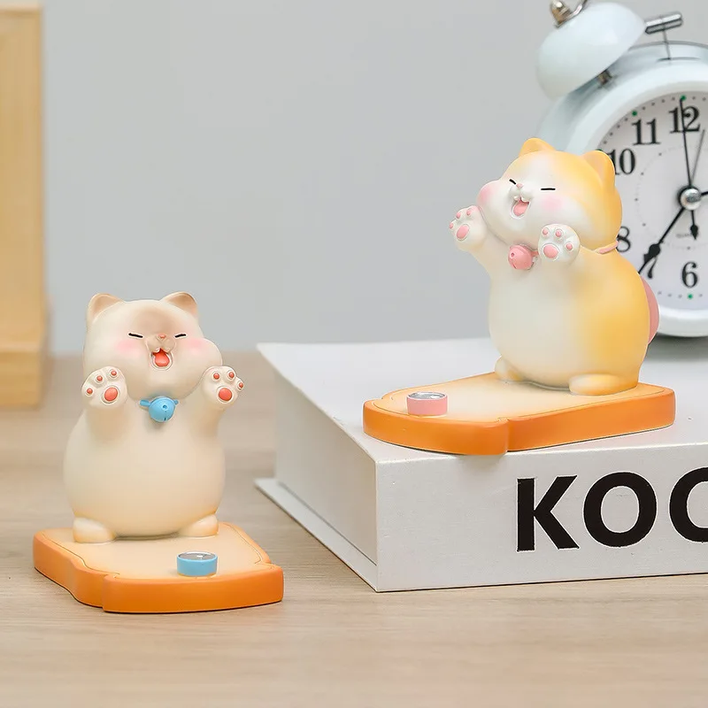 

Маленький кошка подставка для телефона ленивый человек гонящий за драгоценностями Бог инструмент офисная Рабочая станция снятие давления и исцеление хороший предмет милый кот