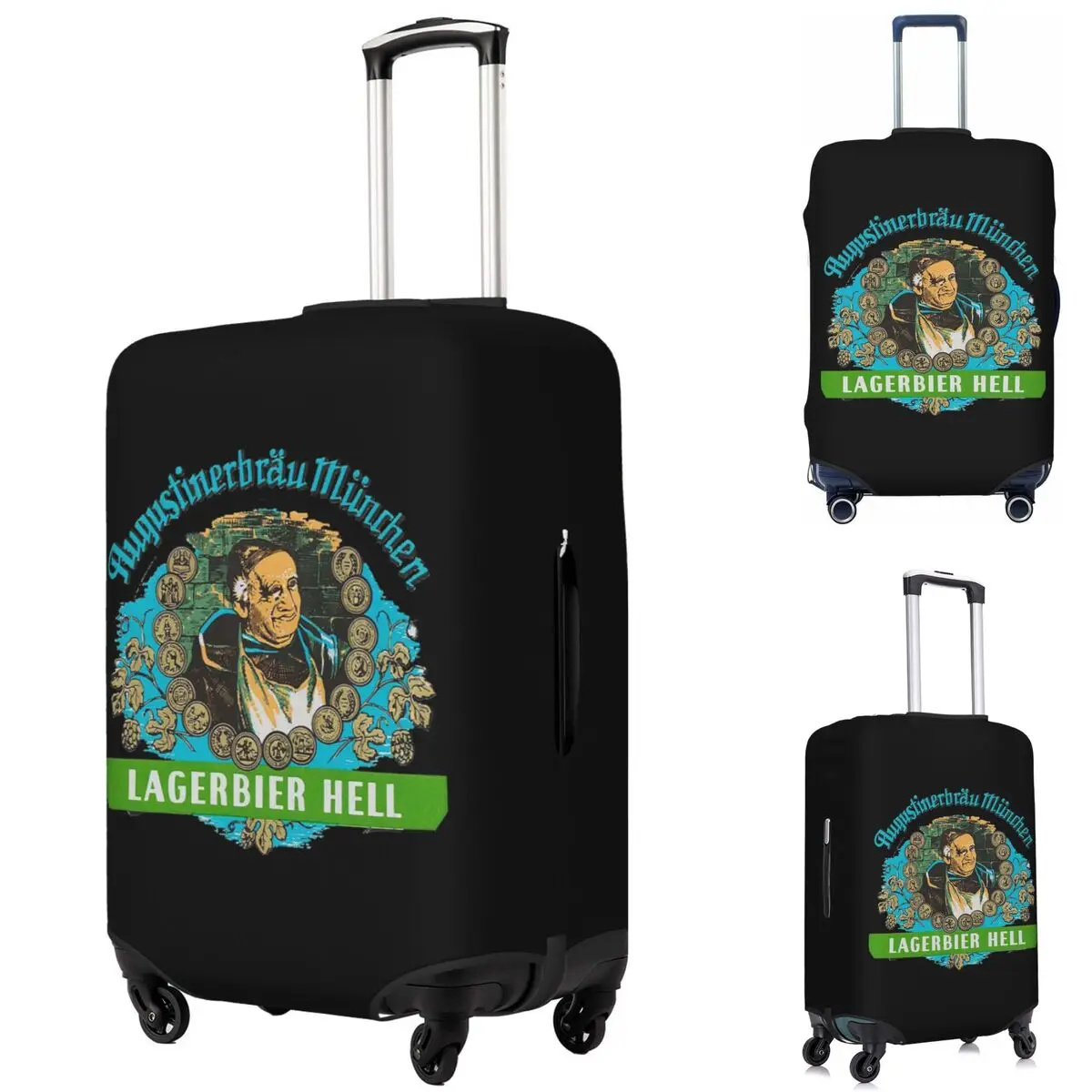 

Augustiner Munich Beer...Lagerbier Hell Классический чехол для чемодана Эластичные защитные чехлы для дорожного багажа на 18-32 дюймов