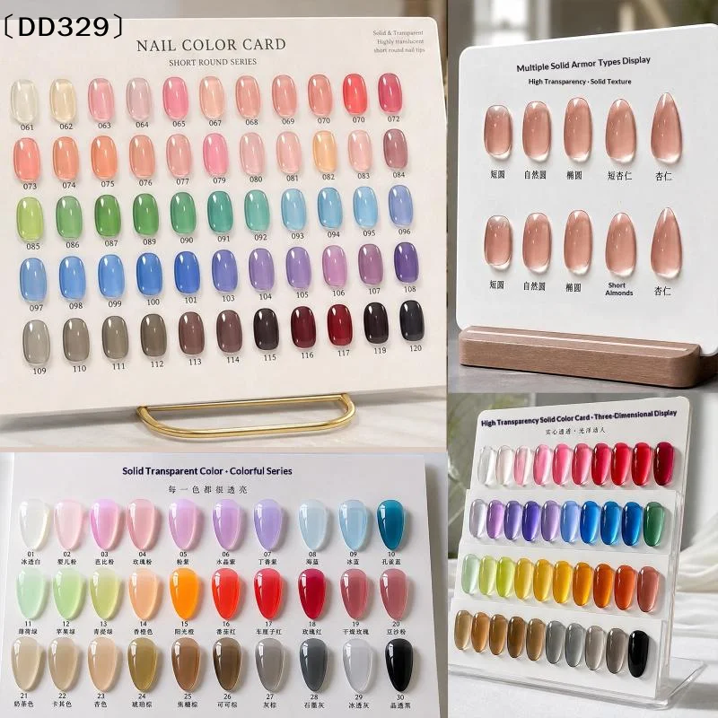120pcs Nail Polish Display Nail Color Chart Table UV/Gel/Polish Nail Capsule Gel False Tips Display Showing Shelf Flat 〔DD329〕