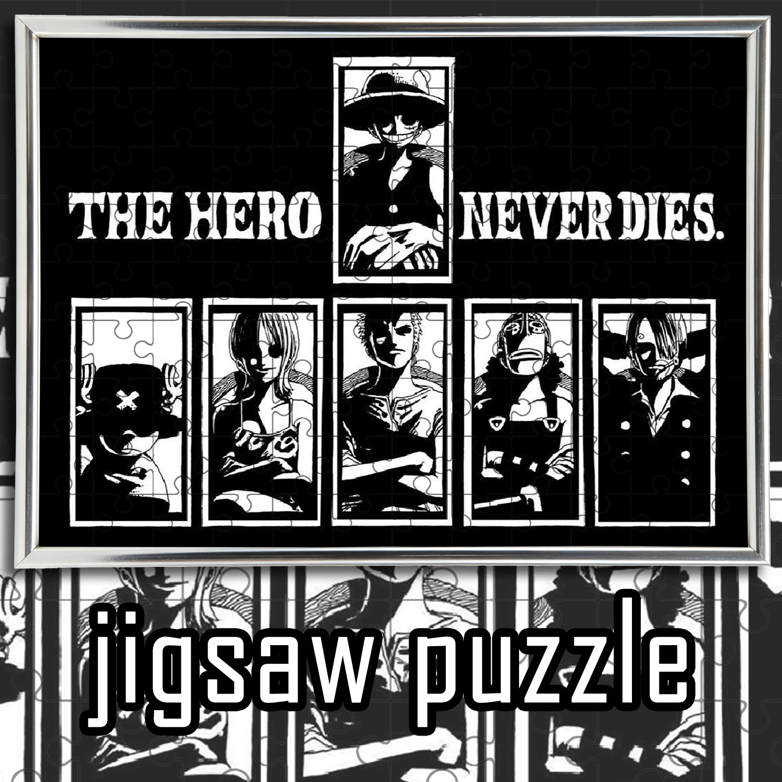 

Деревянный пазл One Piece: Герой никогда не умирает, полная сборная команда, все размеры, 108-1000 деталей, аниме-коллекция, развивающий подарок для фанатов