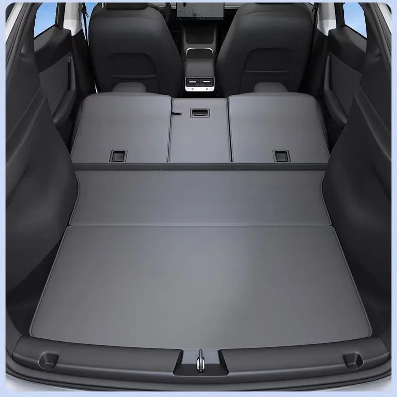Für Tesla Modell Y Juniper Stamm Matte Vollständige Abdeckung Stamm Beide Seite Wachen Sitz Rückenlehne Schutz Pad Cargo Liner Anti Schmutzige Matte – Detail 3