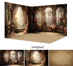 Mehofond Photography Background Retro Indoor Window Floral Adult Birthday Wedding Maternity Portrait Decor Backdrop Photo Studio