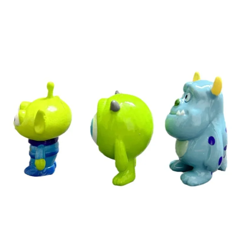 3pcs Monsters Universty Cute Mike Wazowski Sulley Toy Story Alien Action Figures Desktop Decor Fashion Model Toys Cake Ornaments