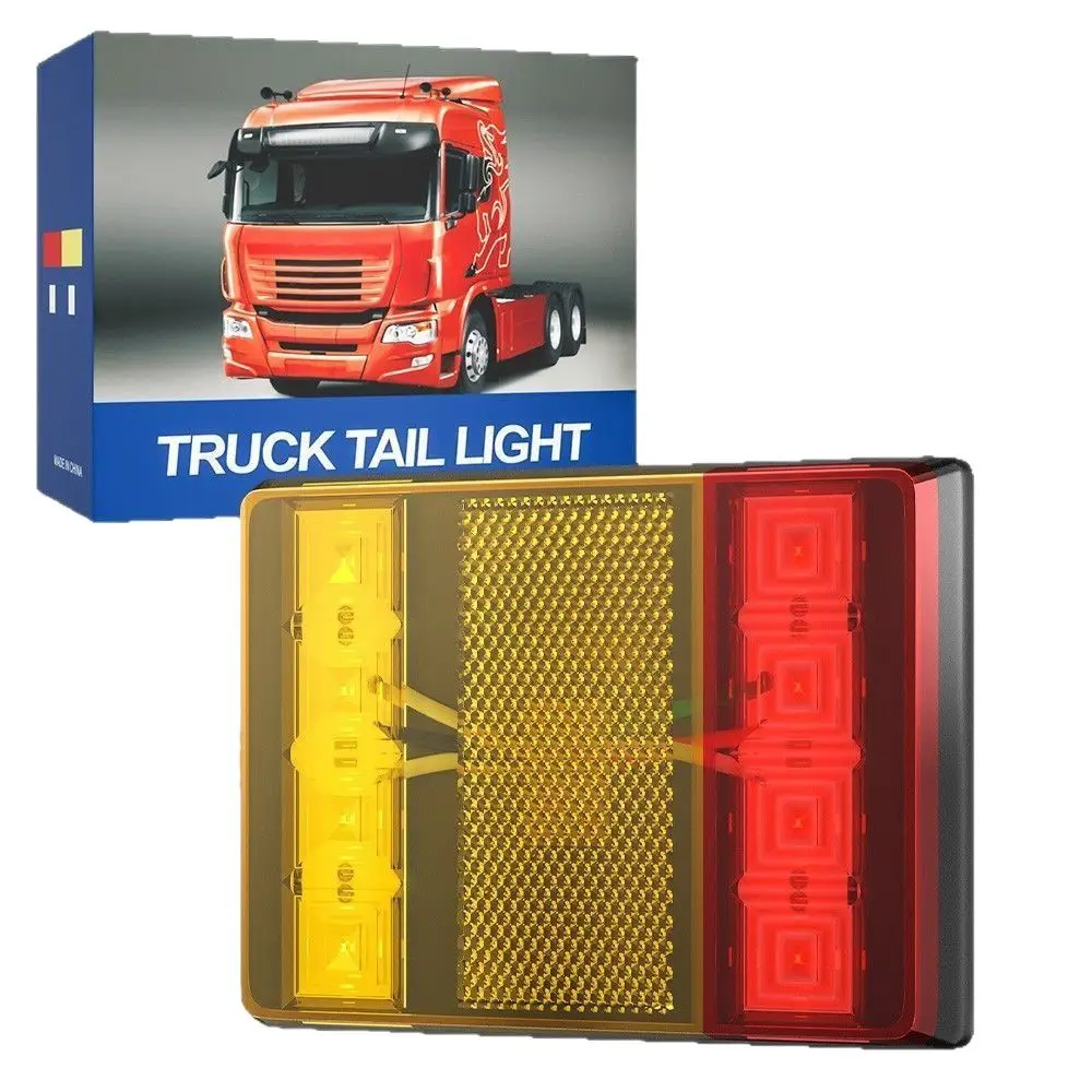 

2Pcs 12/24V Rear Tail Lights Lamps Side Light Brake Lights Stop Indicator Lamp High Quality Shockproof Turn Signal Indicator