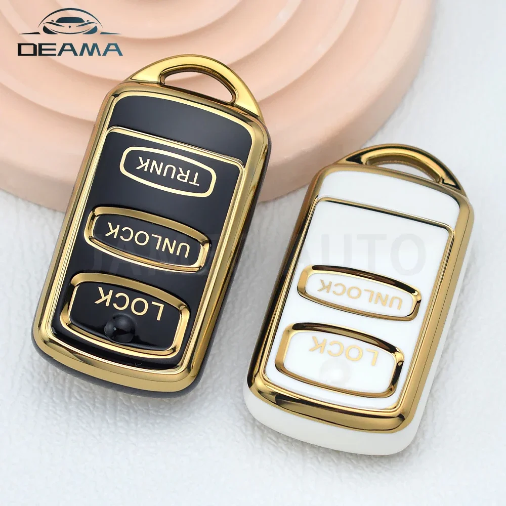 2/3 Przycisk Alarm TPU Obudowa klucza do Mitsubishi Lancer Outlander Endeavour Galant Fob Remote Contro Key Case Cover