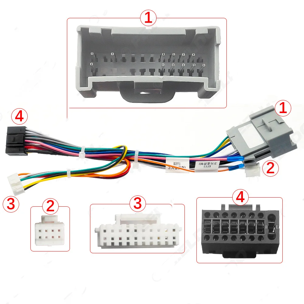 Quadlock Cable Adapter Canbus Box Car Android 16 Pin Connecter Harness for Hummer H2 H3 2002-2006