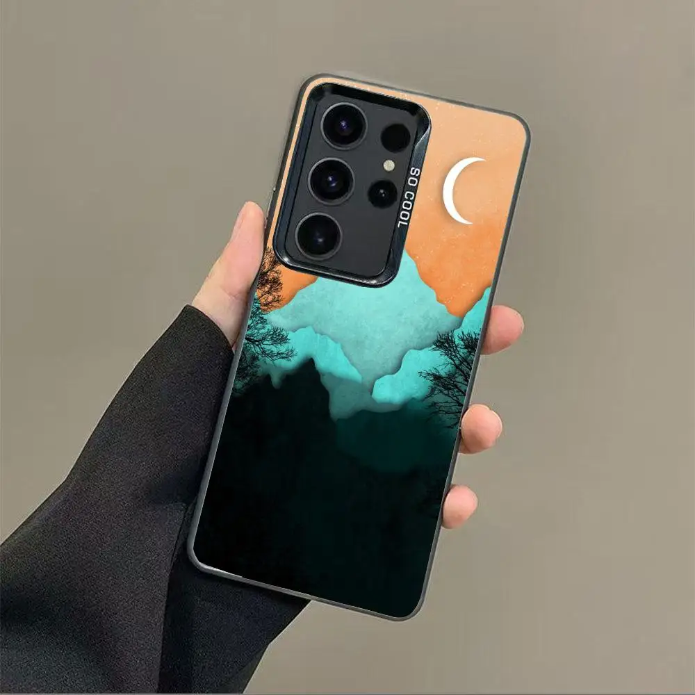 

Mountain peak scenery case for Galaxy S25 S24 S23 S22 S21 S20 Ultra/ FE/Plus shock-proof rear cover anti-fingerprint