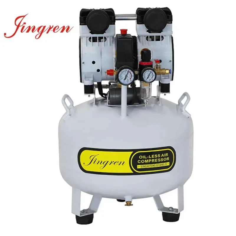 JR New Condition Portable Dental Compressor Piston Engine 220V AC Power Source Oil-Free Air Cooled Pump 1500W Low Noise ISO9001