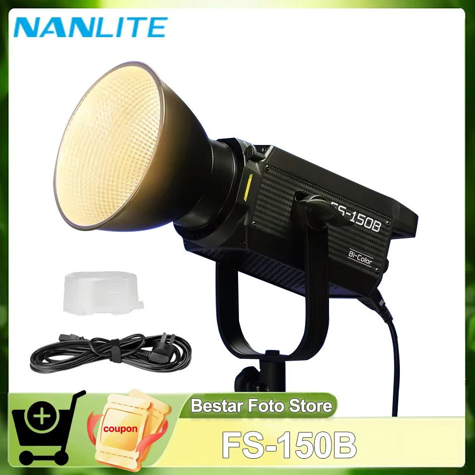 Nanlite FS-150B Bi-color LED Photography Light  175W 2700K-6500K LED Monolight Fill Light for Studio Outdoor Film Shooting