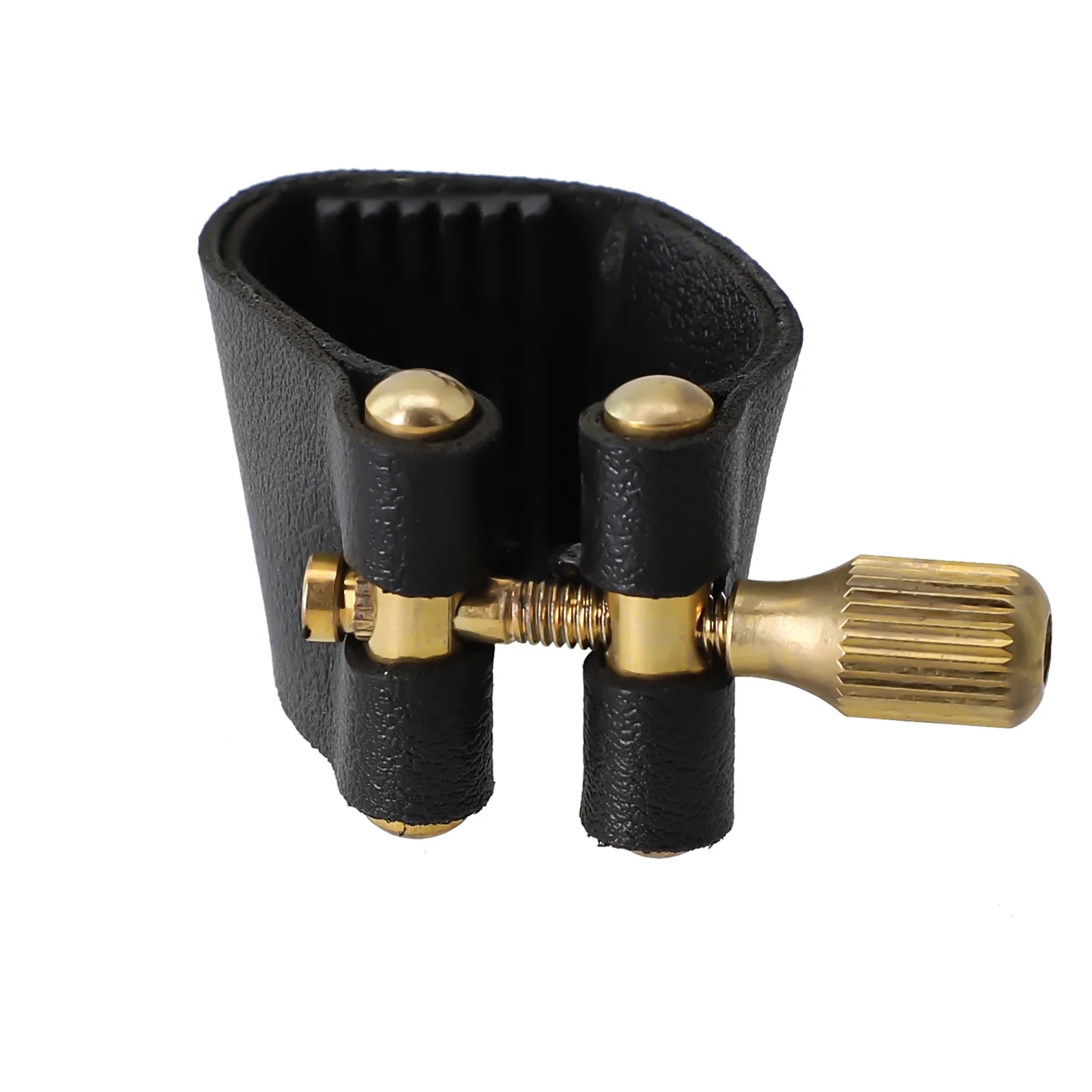 Tenor Sax Mouthpiece Ligature Saxophone Accessories Black. Clip Fastener Kit Leather Metal Mouthpiece PU Leather