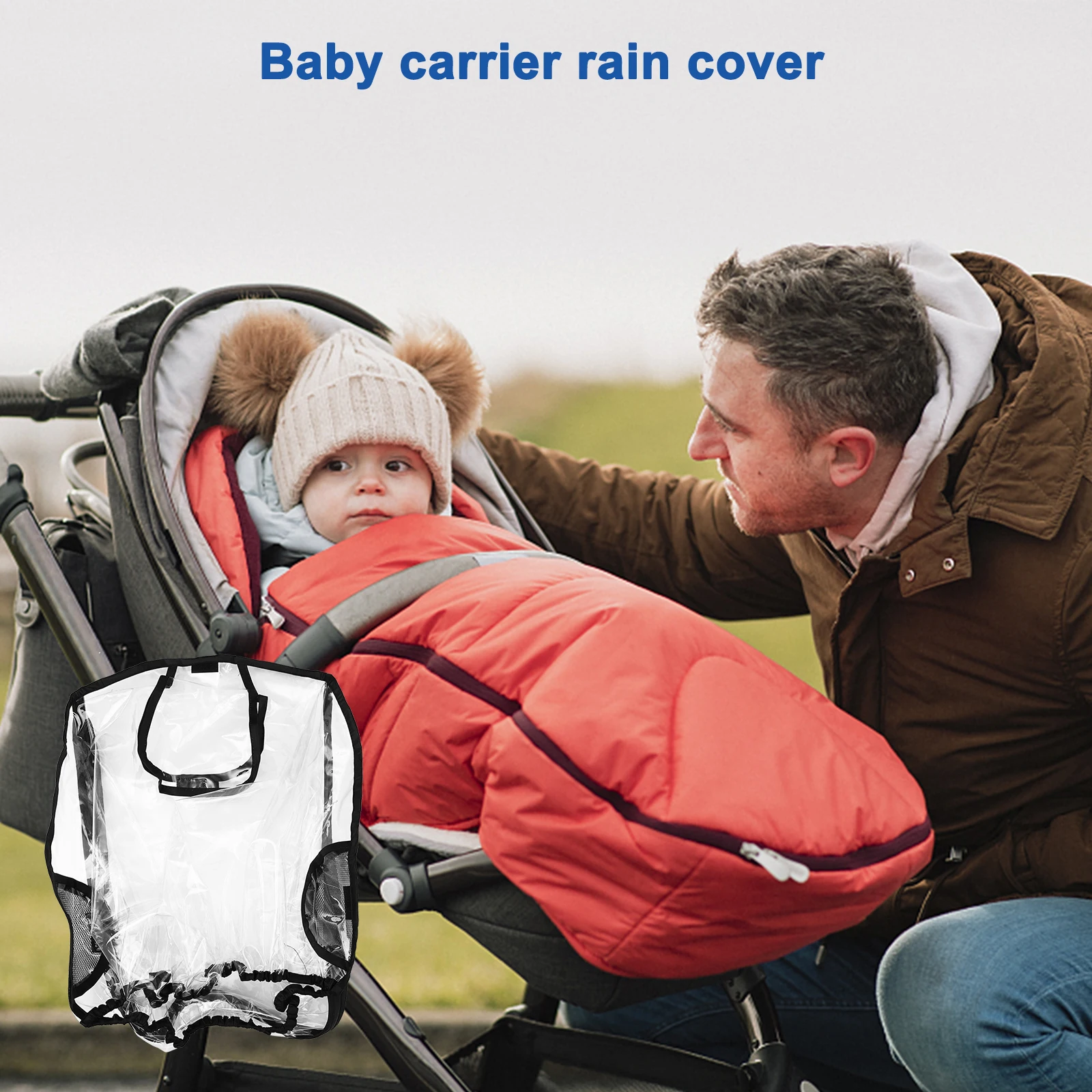 

Baby Carrier Windproof Safety Seat Rain Cover Toddler Outdoor Travel Waterproof Shield Stroller Pushchair Cover